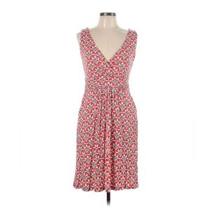 Boden Orange, White, and Green Patterned Sleeveless Dress - Size 10